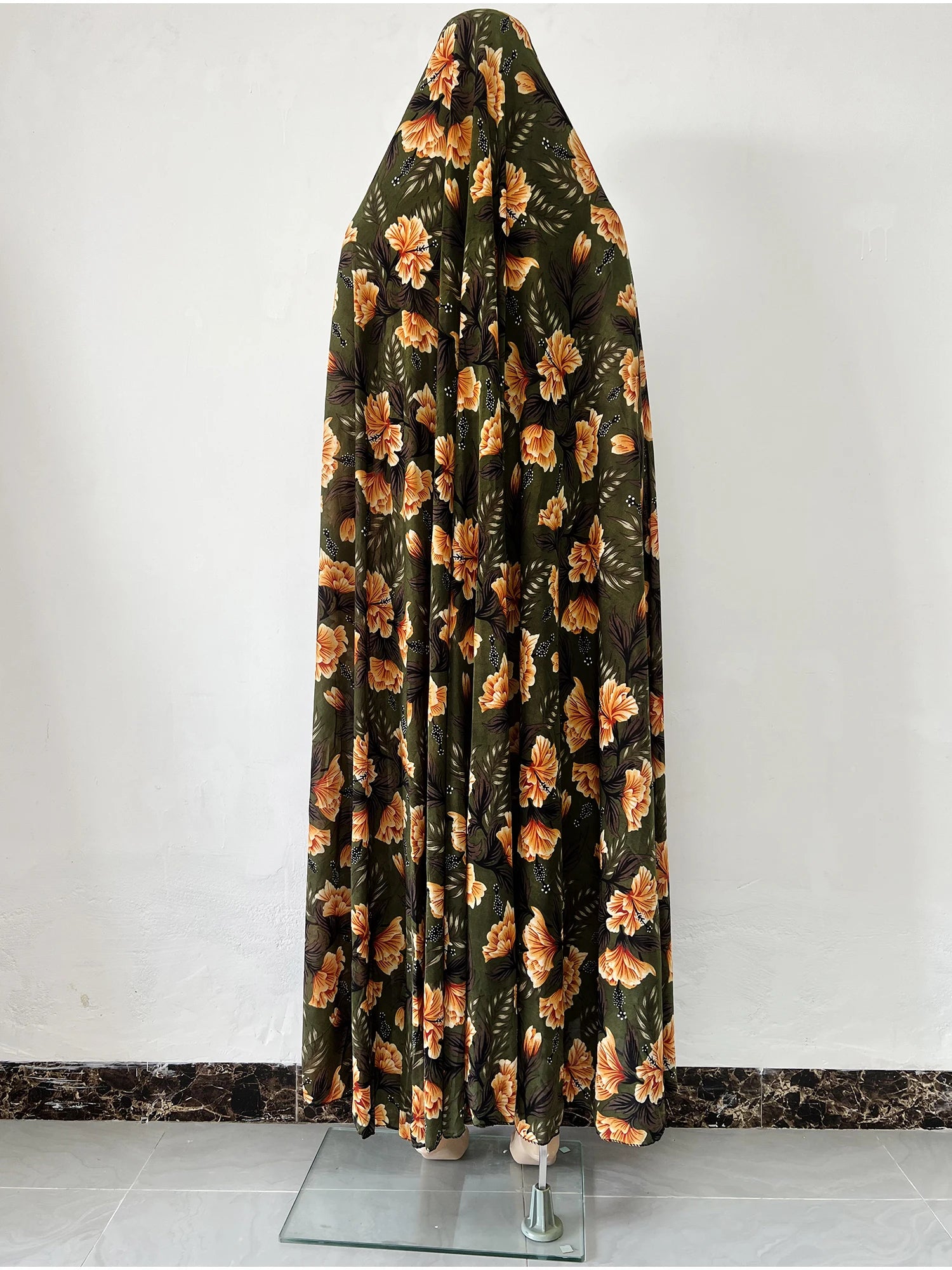 6XL  Muslim Womens Hooded Abaya African Sleeveless Prayer Garment Kaftan Dress With Hijab Floral Dubai Saudi Robe Ramadan.