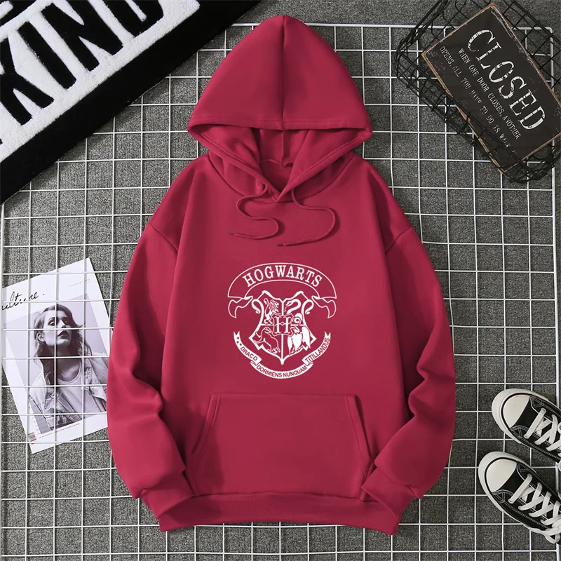 2025 Fashion Hogwarts Printed 2d Hoodies Women Sweatshirt Autumn Winter Long Sleeves Y2k Casual Loose Tops Oversized Hoodies.