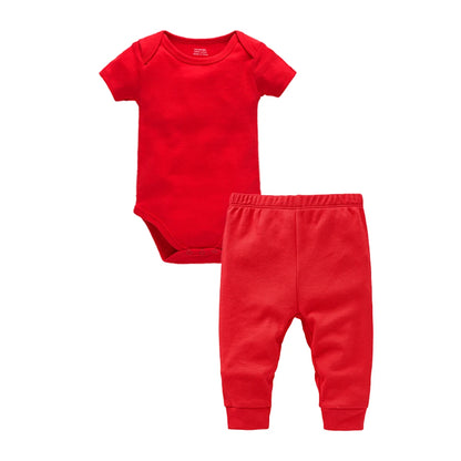 2 Teile/los Musselin Blank Baby Strampler Hosen Set Einfarbig Sommer Kurzarm Body Kinder Kleidung Set Jungen Kleidung.