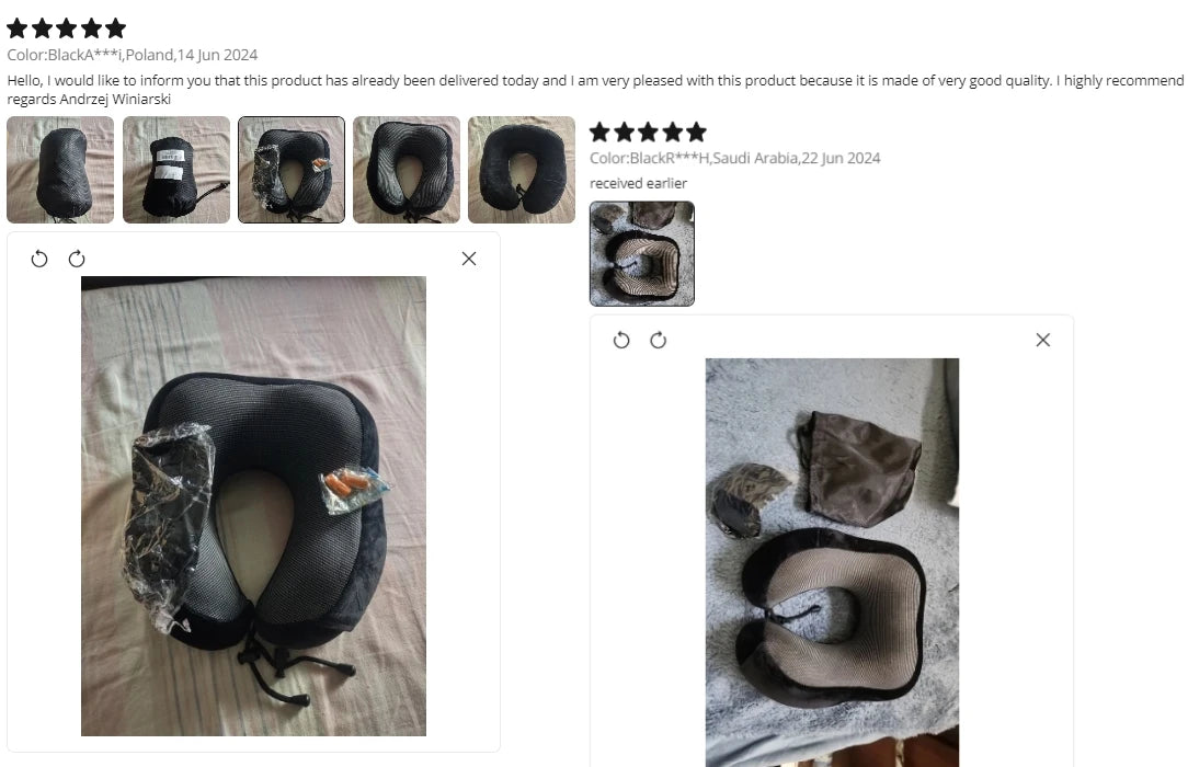 Memory Foam U-shaped Neck Pillow Neck Cushion Soft Neckrest Pad  Portable Travel Pillow Cervical Healthcare Massage Neck Pillow.