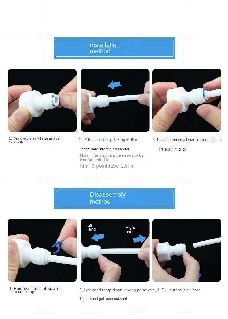 Fit for 1/4" 3/8" OD Tube Straight  Equal Reducer Connector Fitting Aquarium Reverse Osmosis RO Water Dispenser