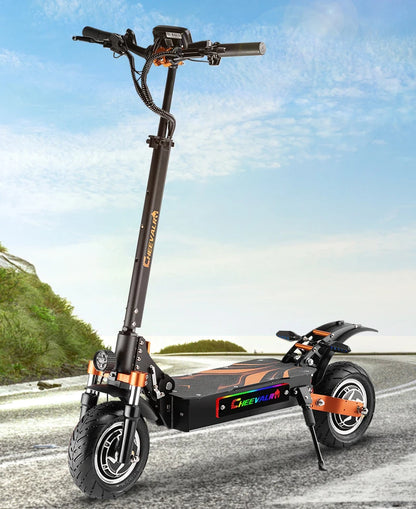 Cheevalry S10 Electric Scooter 2*1600W Motor Adult EScooter 52V 33AH Battery E-Scooter 10 Inch Tire City Commuter EScooter.