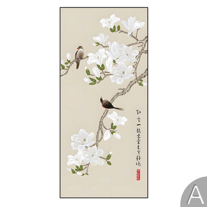Chinese Simple Ink Art Canvas Poster Flower And Bird Wall Painting Prints Pictures Bedroom Corridor Living Room Decoration Mural