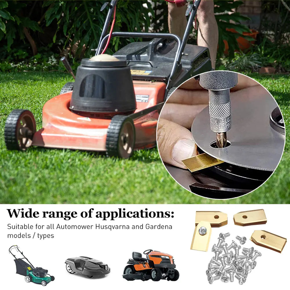 18/30PCS Rasenmäher Schneidmesser Edelstahl Mäher Cutter Klinge Ersatz Trimmer Cutter für Husqvarna Automower/Gardena