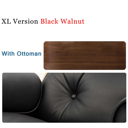 Oberschicht aus Rindsleder, klassischer Liegestuhl, XL-Version mit Armlehne, Drehstuhl, Möbel, Freizeitstuhl für Schlafzimmer, Balkon, Studio