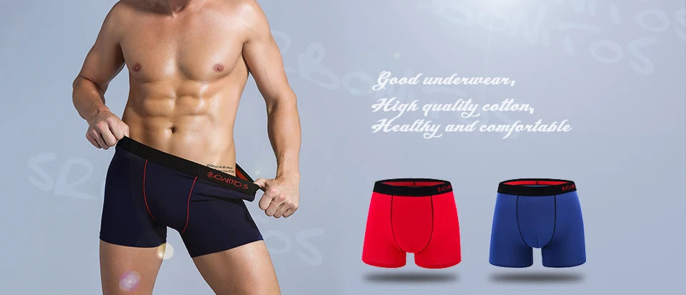 4 stücke Mann Unterwäsche Baumwolle Boxer Shorts Sexy Unterhosen Slip Herren Boxershorts männer Höschen Pack Marke