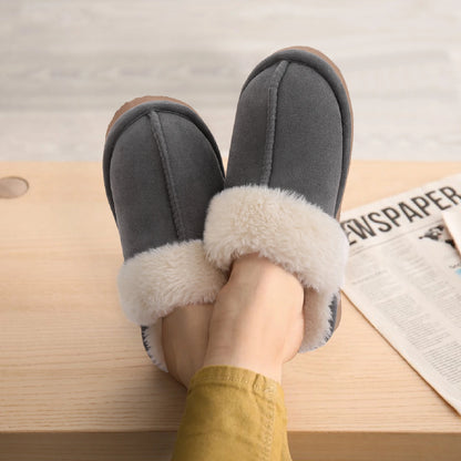 Evshine Women Plush Cotton Slippers Winter Indoor Warm Soft House Slipper Comfort Memory Foam Slides Outdoor Fur Fuzzy Flat Shoe