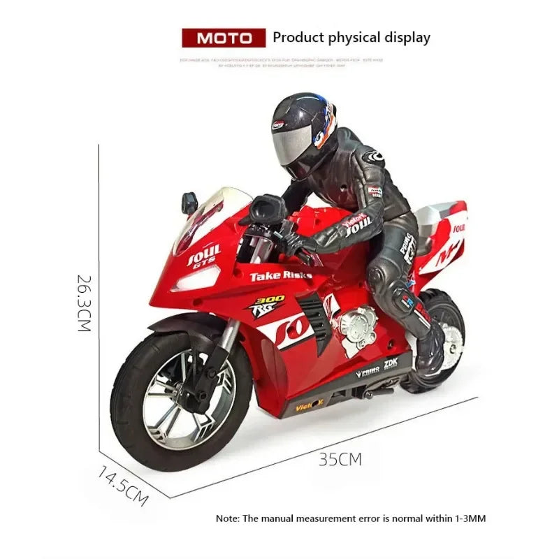 1/6 RC Motorcycle Rc Cars Self-stable Balance Standing Competitive Racing Drift Stunt Electric Motorcycle Toys for Kids Children.