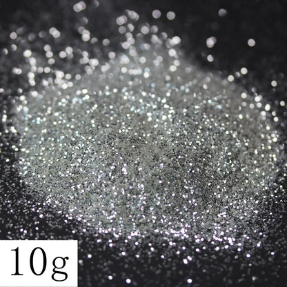 Ultra Fine Colorful Spark - Solvent Resistant White Iridescent Glitter -  - 015 Size, 0.5 mm