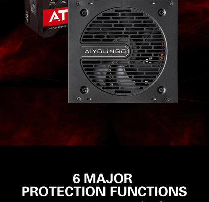 Aigo AT Power Supply PC Gamer 550W 650W 750W ATX Fonte 80 PLUS Bronze Certification 100-240V Diy Gaming Computer PSU For 14600kf.