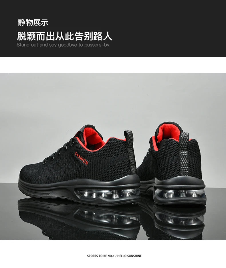 Plus Size 46 47 Mens Sports Shoes New Fashion Summer Black Sneakers Man Cushioning Air Running Shoes Husband chaussure de course.