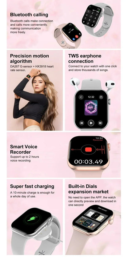 New Watch Series 10 Mini For Apple Watch 10 SmartWatch Men 3D Surround Music Video NFC Bluetooth call smartwatch For Android l0S