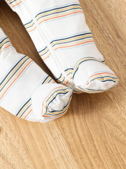 Zweiteiliger, langärmliger, einteiliger Strampler aus Bambusfaser für Säuglinge und Neugeborene, geeignet für Jungen und Mädchen im Frühling und Herbst..