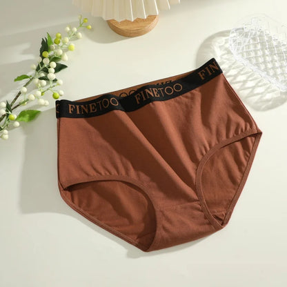 Finetoo 6Pcs/Set Women's Seamless Cotton Briefs Women Plus SizePanties Breathable Underwear Female Low Waist Soft Lingerie S-XXL