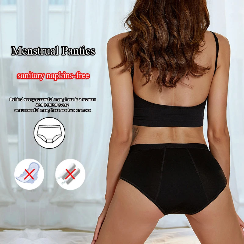 3Pc Heavy Flow Menstrual Panties For Women Period Underwear 4 Layer Absorbency Leakproof Physiological Sanitary Briefs EU Size.