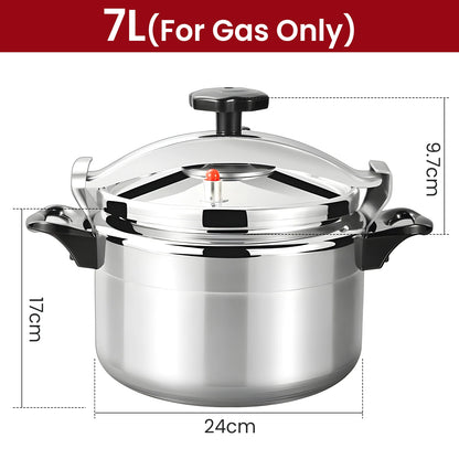 3L/7L Aluminum Pressure Cooker Multifunctional Pressure Cooker Gas Stove Household Restaurant Explosion-proof Pressure Cooker.