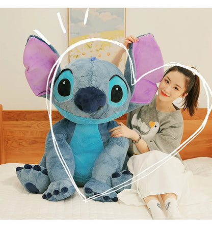 Disney Stitch Angel Stuffed Plush Toy Kawaii Lilo & Stitch Cartoon Plush Doll Stress Relief Pillow Comforting Toy for kids Gifts.