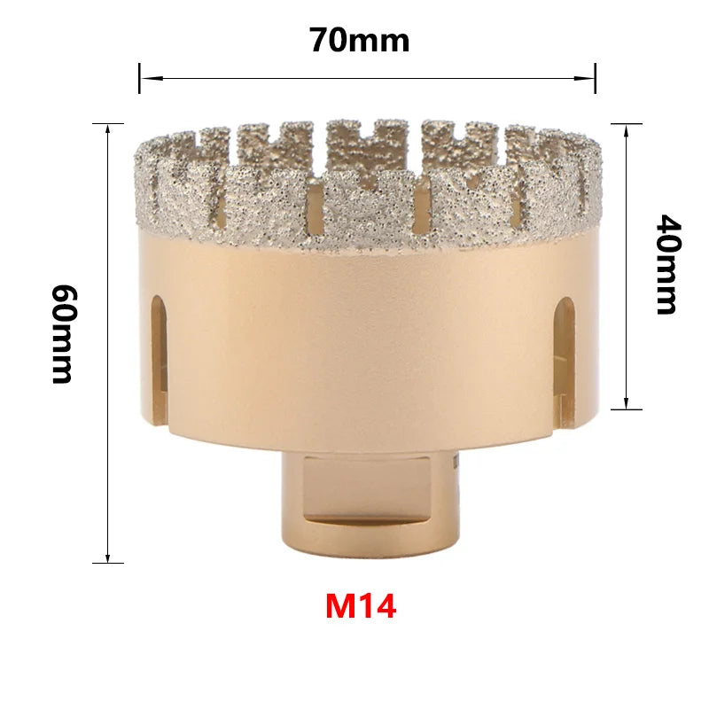 6mm-120mm M14 Gewinde Gelötete Diamantkernbohrer Lochsäge Keramikfliesen Granit Marmor Lochöffner Werkzeuge Trockenbohrer