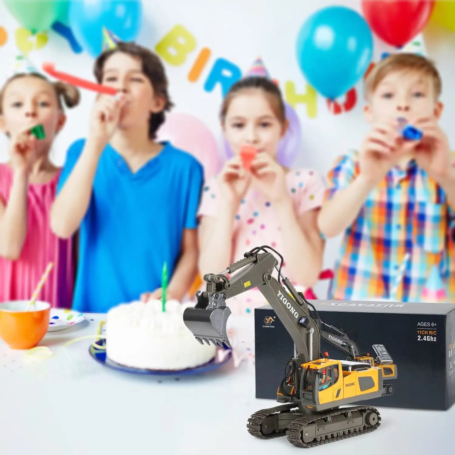 RC Excavator 1:20 Remote Control Truck 2.4G RC Crawler Engineering Vehicle Truck Radio Control Children's Day Christmas Gifts.