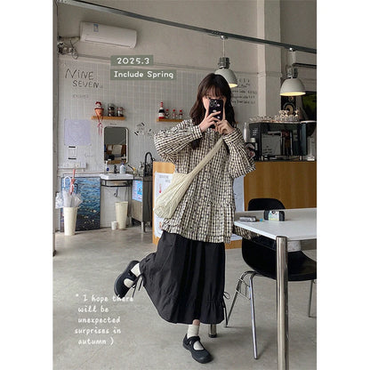 Vintage Black Midi Skirt Women Japanese Harajuku Drawstring Bud Skirts Summer Streetwear Korean Casual Design A Line Faldas New.