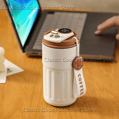 450ML Smart Travel Coffee Mug Display Led Temperature Thermos Mug Stainless Steel Insulated Thermos Bottle Portable Vacuum Flask.