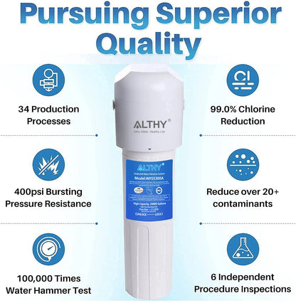 ALTHY Under Sink Drinking Water Filter Purifier -NSF/ANSI Certified Direct Connect Under Counter Drink Water Filtration System.