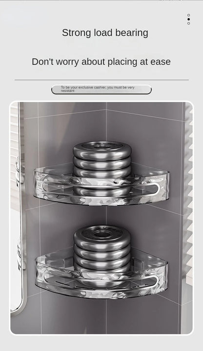 2PCS Badezimmer Regale Küche Lagerung Organizer Kunststoff Shampoo Rack Dusche Regal Bad Zubehör Kein Bohrer Regal