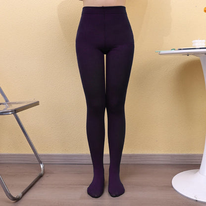 Winter Warm Women's Leggings Thermal Pants Polar Pantyhose Sock Lined Pants Velvet Tights Skin Effect High Waist Wool Leggings