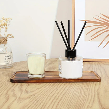 Transparent Acrylic round Wood Lid Cotton Swab Box Plastic Small Organizer Box Makeup Remover Cotton Storage Box Set.