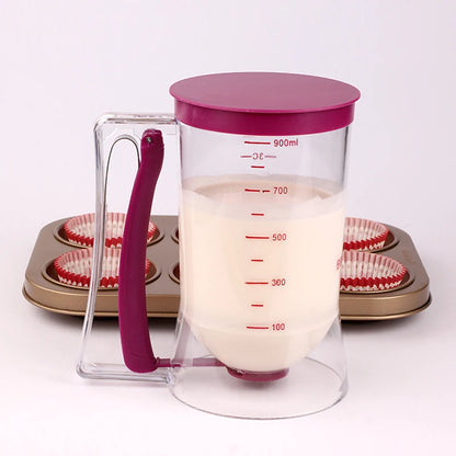 1 Pcs 900ml Batter Dispenser Hand-held Graduated Funnel Pastry Dough Dispensador For Pancake Cupcakes Cake.