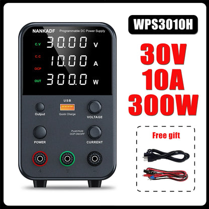 NANKADF DC laboratory power supply 30V 10A bench power supply encoder regulates voltage and current Dual input voltage 220V/110V