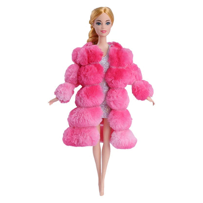 NEW 25 Style Doll Clothes Outfits Pink Winter Sweater Coat Dress Pant Costume Doll House Accessories Christmas Girls Gift