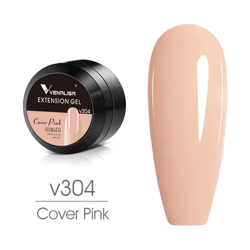 Venalisa Camouflage Nail Gel 15ml Soak Off UV LED Nail Polish Builder Construction Extend Semi Transparent  Jelly Poly Nail Gel