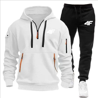 Slow jogging stylish quality sports outfit. Spring/Autumn 2025 new style outdoor fitness fashionable men's pullover + jogging pa.