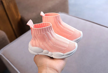 Kids Sock Shoes Knitted Fashion High Top Sneakers for Boys Girls Casual Sport Sock Sneakers 2-6 Years Children Tennis Shoes.