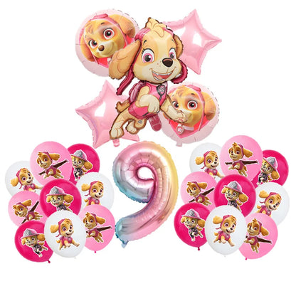 Paw Patrol Rosa Geburtstag Skye Thema Party Dekorationen Geschirr Set Pappteller Tassen Servietten Für Kind Party Liefert Spielzeug Geschenke.