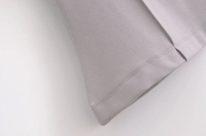 HH Women's 2-Piece Set Fashion Slimming Double-Sided Fabric Round Neck Long-Sleeve Top+Elegant Stretch Casual Wide Leg Pants.