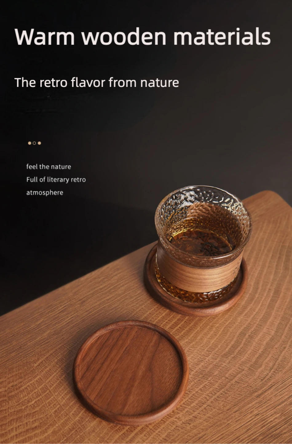 TIME OWNER Tea Coffee Cup Pad Placemats Decor Walnut Beech Wood Coasters Durable Heat Resistant Square Drink Mat Bowl Teapot.