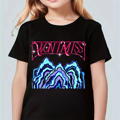 Fashion Casual Kids T-shirt KPop Demon Hunters  Cotton Tshirt Clothes Cool Girls Tee Top Funny Gift for Fans.