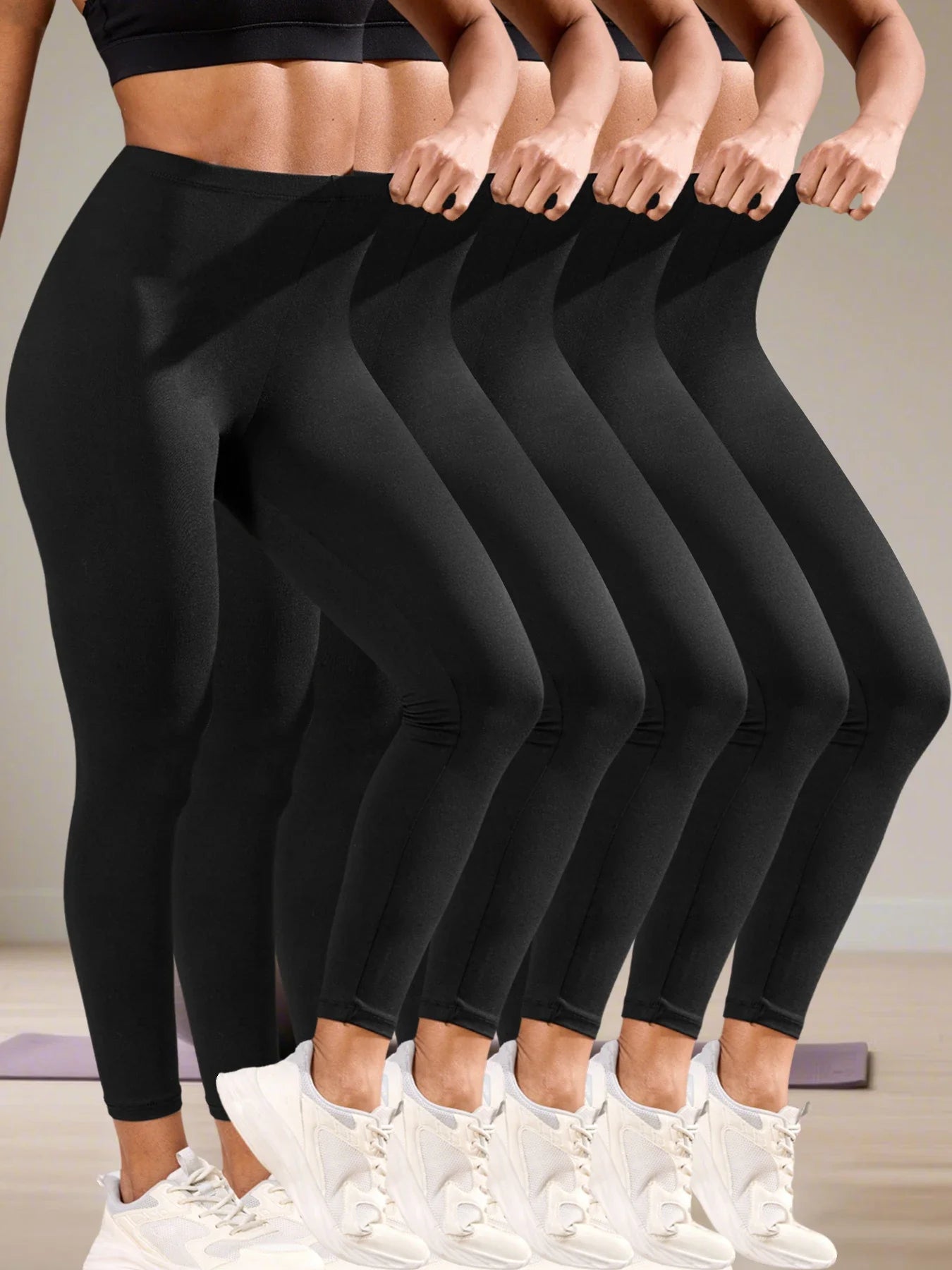 5PACK Super Soft Fleece Lined Leggings Women, Workout Yoga Running Thermal Warm Pants For cold winter.