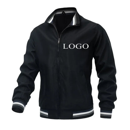 Your Own Design Brand Logo/Picture Personalized Custom Anywhere Men Women DIY Fashionable stand collar jacket Fashion New jacket.