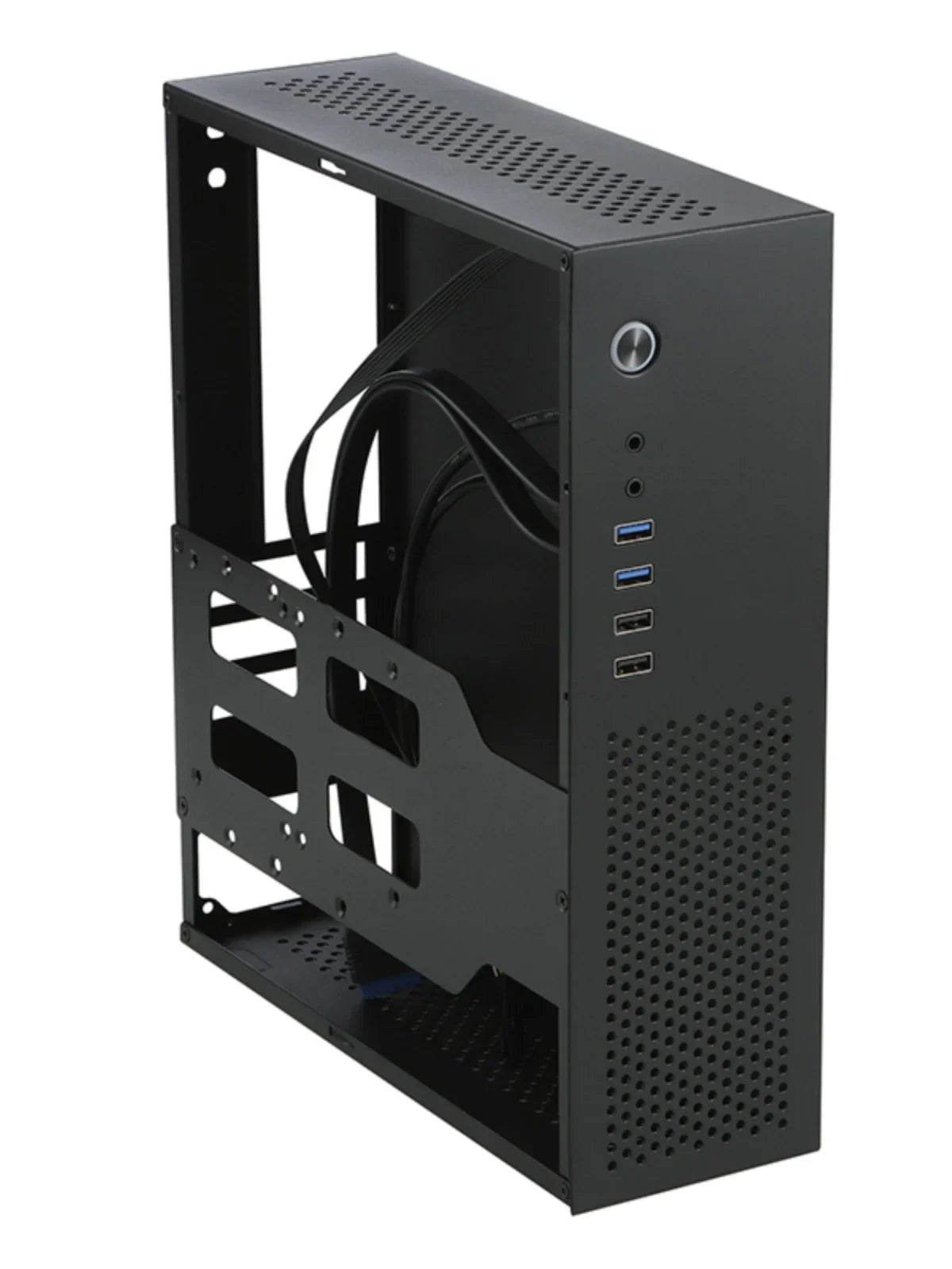 A10 7.3L M-ATX Chassis A4 HTPC Portable Computer PC Support PCIe 2.5' SSD Drive Mini Flex PSU Case.