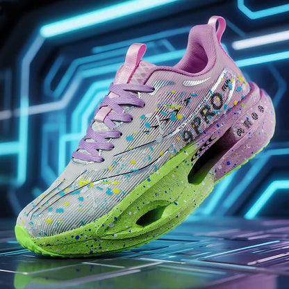 New Soft Sole Cushioning Men's Running Shoes for Women High-quality Road Jogging Shoes Light Comfy Sneakers Reflective Night Run