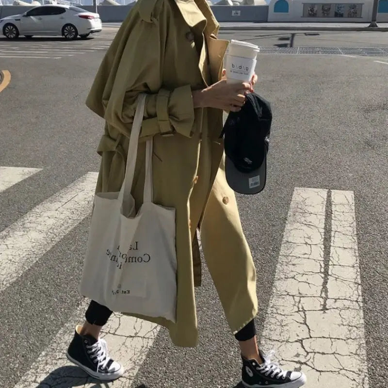 Graben Frauen Freund Herbst Koreanische Feste Weibliche Lange Stil Student Ins Alle-spiel Heißer Verkauf Neue Ankunft Harajuku Unisex outwear.