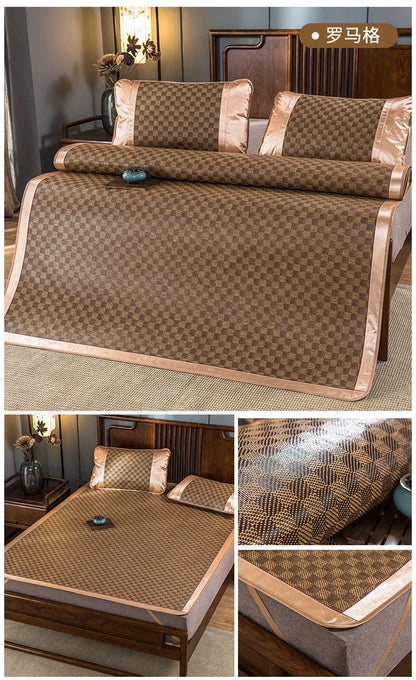 WASART Summer bamboo rattan mat adult children cool sleeping mat sheet 90/150/180cm portable foldable double bed protection pad.
