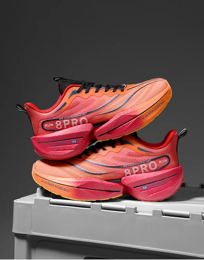 Men's Running Shoes Carbon Plate Racing Marathon Athletic Shoes Cushioned Comfortable Road Sneakers Teenage Training Shoes.