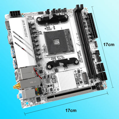 JGINYUE AMD B550 AM4 mini ITX Motherboard supports Ryzen R5 4000/5000 series processors DDR4 RAM PCI-E 4.0 B550i GAMING.