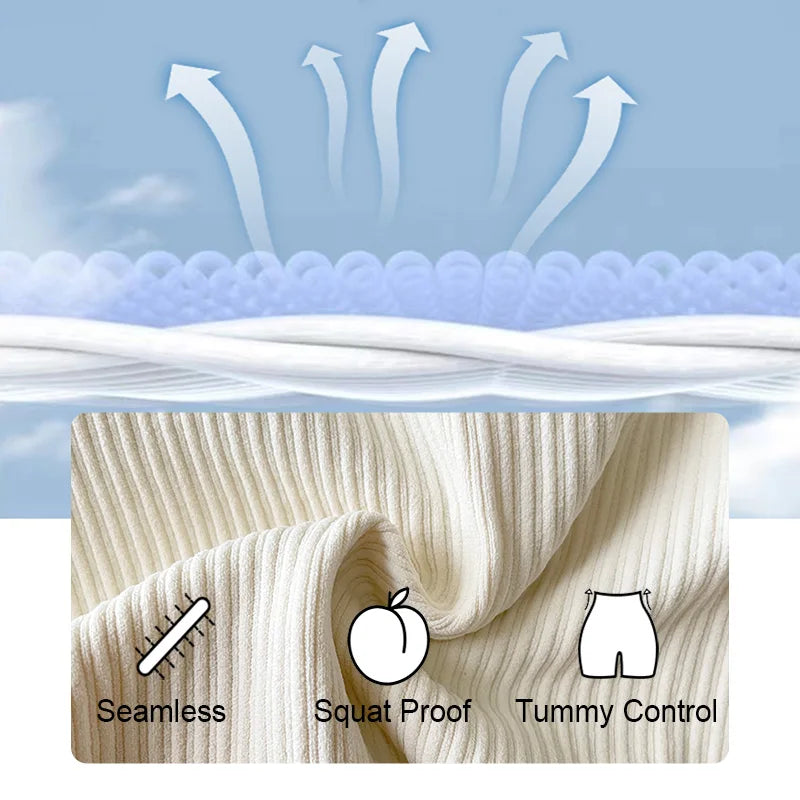 Ribbed Yoga Pants High Waisted Gym Leggings Sport Women Fitness Seamless Female Legging Tummy Control Running Training Tights.