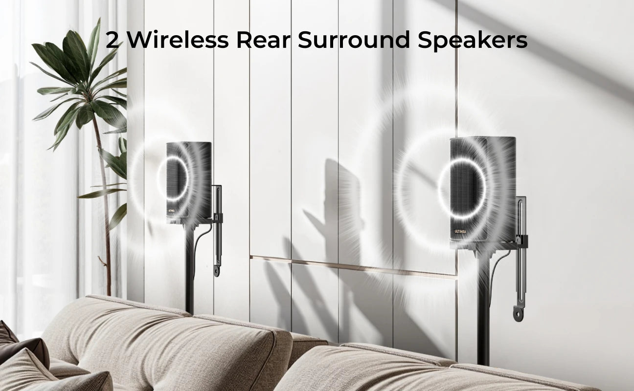 ULTIMEA Skywave X40 5.1.2ch Wireless Surround Sound System for TV with Dolby Atmos, Home Cinema Soundbar with Wireless Subwoofer.