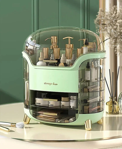 Desktop Makeup Organizer Transparent Jewelry Cosmetic Storage Box Dustproof Large Capacity Makeup Container Jewelry Lipstick Box.